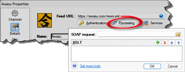 Channel feed processing
