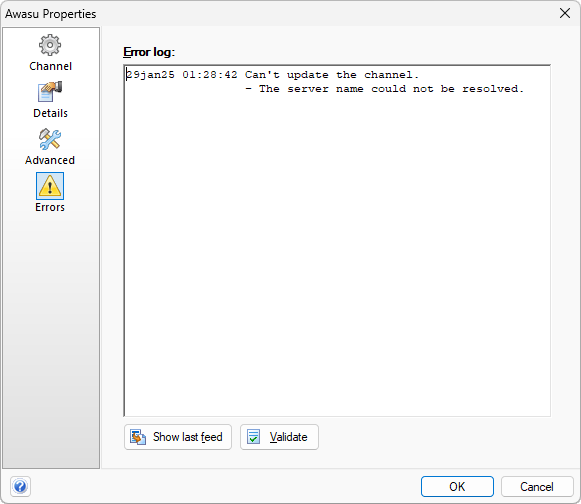 Channel errors