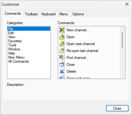 Customizing commands