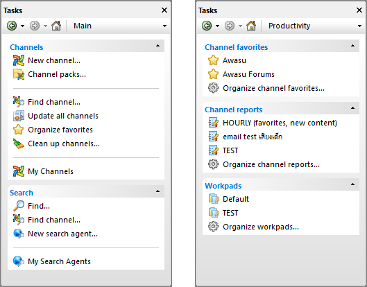 The Tasks Pane