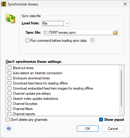 Loading the sync data