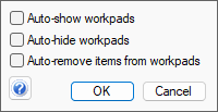 Workpad display options