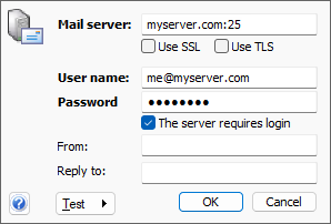 SMTP config