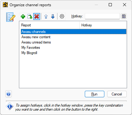 Organize channel reports